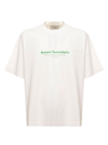 Bonsai Oversize Fit Tee White Cotton T-shirt With Front Print. In White