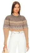 Simkhai Audree Fair Isle Pullover In Maize Multi