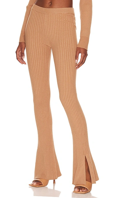 L'academie Connelly Rib Pant In Camel