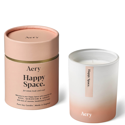 Aery Aromatherapy Candle - Happy Space In Pink