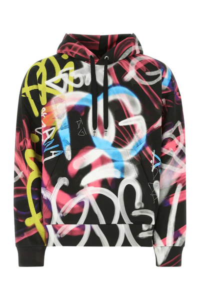 Dolce & Gabbana Graffiti Logo-print Hoodie In Multicolor