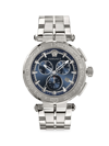 Versace Men's 45mm Stainless Steel Chronograph Bracelet Watch In Sapphire