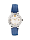 VERSACE WOMEN'S 36MM STAINLESS STEEL & LEATHER STRAP WATCH
