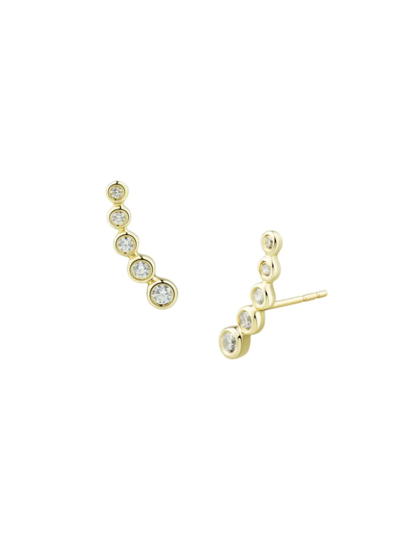 Saks Fifth Avenue Women's 14k Yellow Gold & 0.25 Tcw Diamond Ear Crawlers
