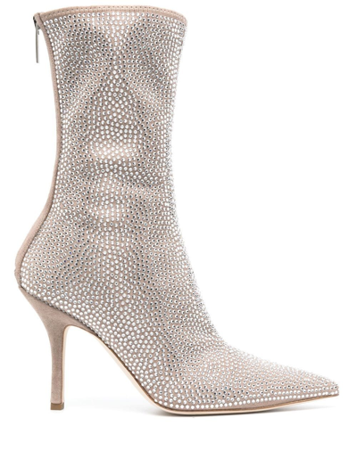 PARIS TEXAS CRYSTAL-EMBELLISHED 105MM POINTED BOOTS