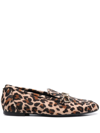 Love Moschino Leopard-print Slip-on Loafers In Neutrals