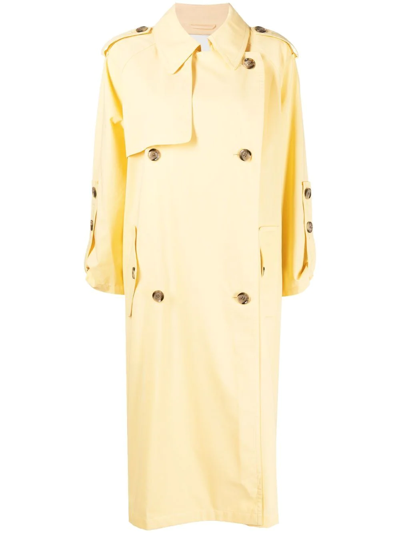 3.1 Phillip Lim / フィリップ リム Double-breasted Belted-waist Coat In Yellow