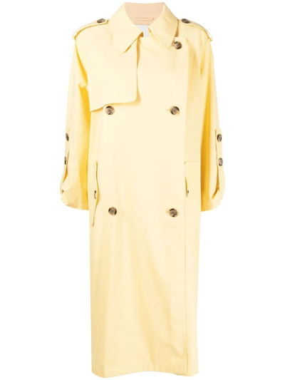 3.1 Phillip Lim Double-breasted Belted-waist Coat In Yellow