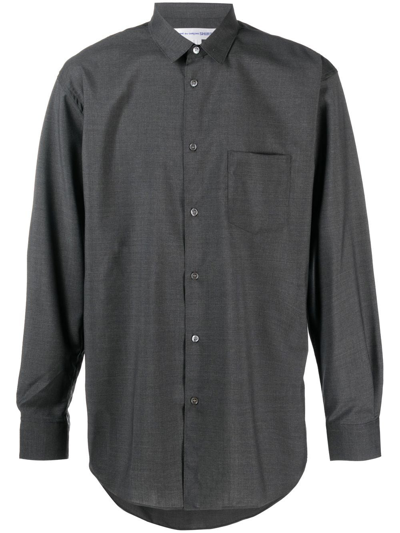 Comme Des Garçons Shirt Chest Patch-pocket Shirt In Grau