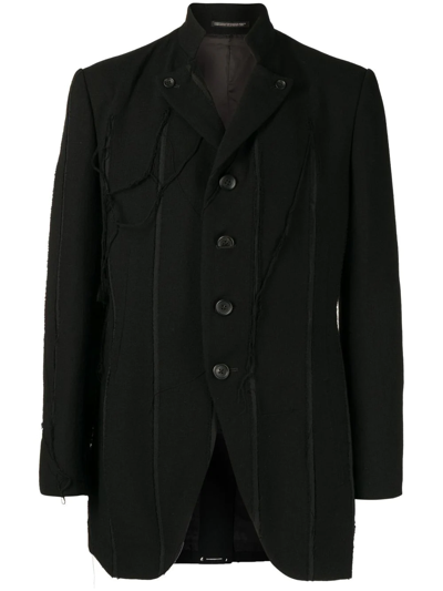 Yohji Yamamoto Button-up Long-sleeve Blazer In Black