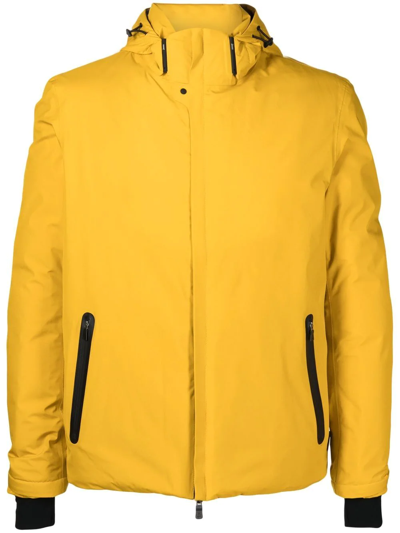 Herno Padded Drawstring-hooded Jacket In Gelb