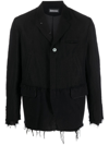 UNDERCOVER FRINGED WOOL-LINEN JACKET