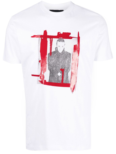 John Richmond Graphic-print Crew-neck T-shirt In Weiss