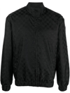 Misbhv Monogram-print Zip-up Sports Jacket In Schwarz