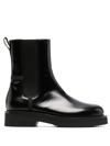 Premiata Patent Leather Ankle Boots In Schwarz