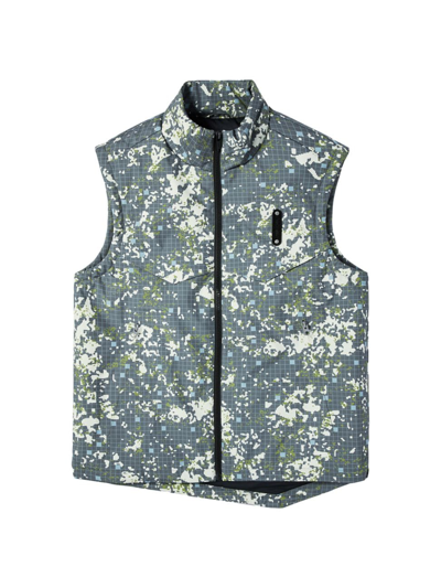 A-cold-wall* Blue Nephin Storm Padded Gilet In Slate Blue