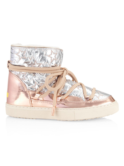 Inuikii Bomber Star Shearling-lined Sneaker Boots In Macaroon