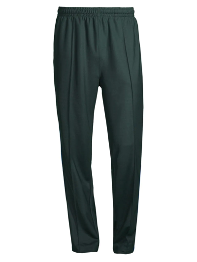 Lacoste Contrast-band Track Pants In Green Blue