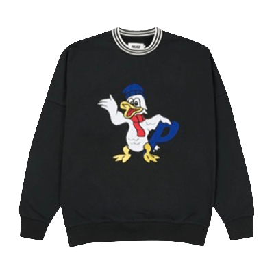 Pre-owned Palace Chilly Duck Out Drop Shoulder Crew 'black'