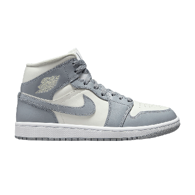 Pre-owned Air Jordan Wmns  1 Mid 'stealth' In Grey