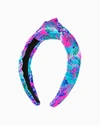 Lilly Pulitzer Slim Knotted Headband In Pink Isle Lil Earned Stripes