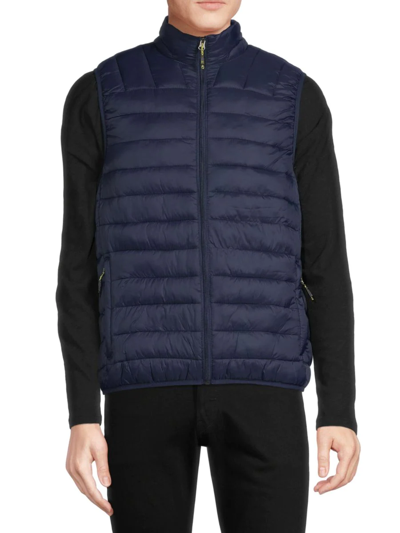 Hawke And Co Men's Packable Puffer Vest In Hawke Navy