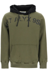 Alyx Logo-print Cotton Hoodie In Green