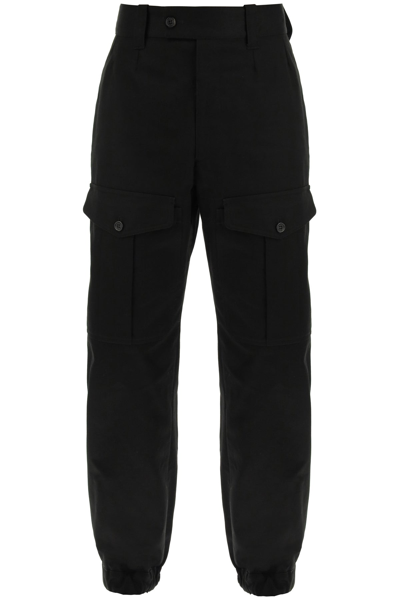 Alexander Mcqueen Pocket Detailed Straight Leg Trousers In Black