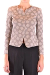 Armani Collezioni Women's Grey Other Materials Jacket In Gray