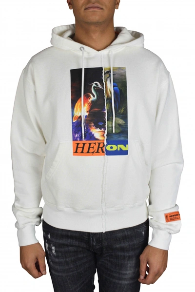 Heron Preston Cotton Jumper With Graphic Print In White