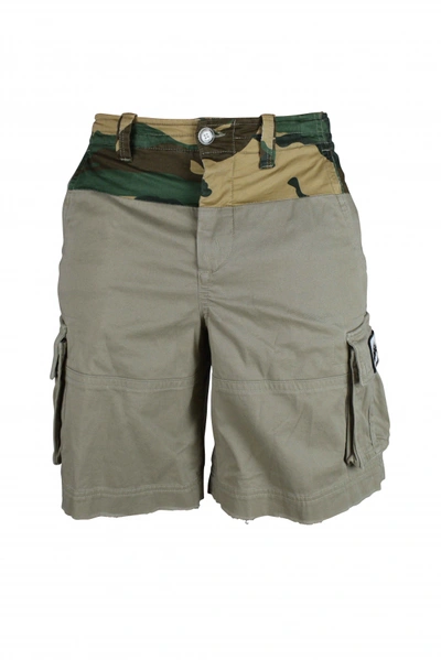Off-white Luxury Short For Men   Off White Khaki Military Cargo Shorts
