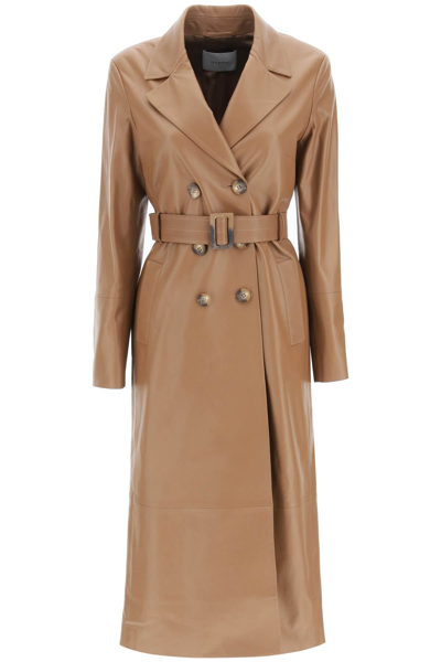 Ivy & Oak Ivy E Oak Lionne Leather Trench Coat In Brown