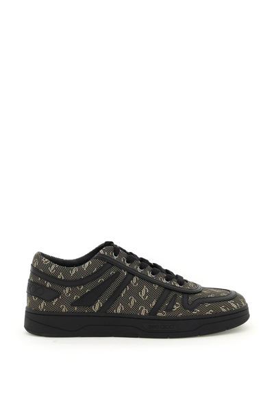 Jimmy Choo Hawaii Sneakers In Black,gold