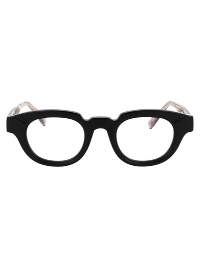 Kuboraum S1 Black Shine & Transparent Brown Glasses In Bs Black