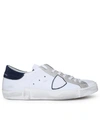 Philippe Model Parisx Sneakers In Leather With Contrasting Heel Tab In White