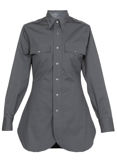 Maison Margiela Pocket Detail Shirt In Grey