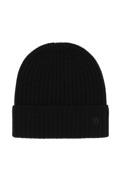 Maison Michel Ribbed Cashmere Beanie In Black