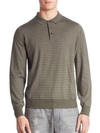 BRUNELLO CUCINELLI Slim-Fit Striped Long Sleeve Polo