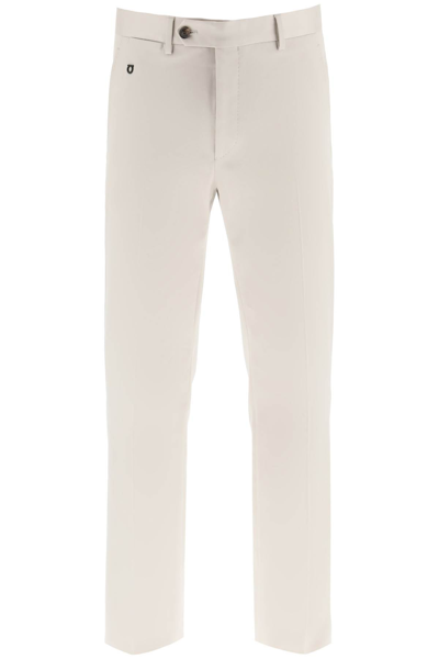 Ferragamo Mid-rise Straight-leg Trousers In Neutral