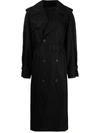 Wardrobe.nyc Black Double-breasted Trench Coat In Black