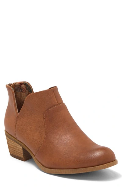 B O C By Born Lucy Notched Topline Block Heel Bootie In Tan