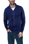X-ray Shawl Collar Cardigan Sweater In Blue