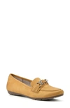 White Mountain Footwear Gainful Loafer In Sunflower Suedette