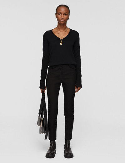 Joseph New Eliston Gabardine Stretch Trousers In Black