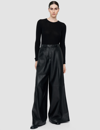 Joseph Nappa Leather Elm Trousers In Black