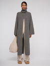 Joseph Oversize Knit Viviane Dress In Grey Chine