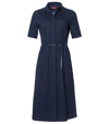 Altuzarra Kieran Belted Denim Serge Midi Shirtdress In Berry Blue