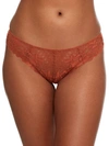 Bare The Essential Lace Thong In Cinnamon