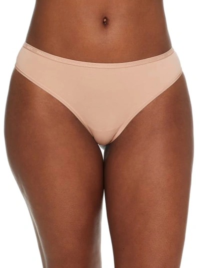 Bare The Easy Everyday Cotton Thong In Hazel
