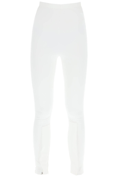 Wardrobe.nyc Leggings With Zip Cuffs In White